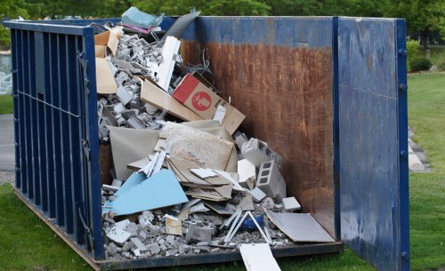 Professional office clearance team in action